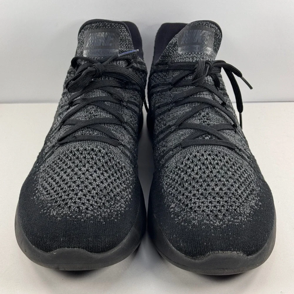 Nike LunarEpic Low Flyknit 2 Mens 12 Black Grey Running Shoes 863779-001